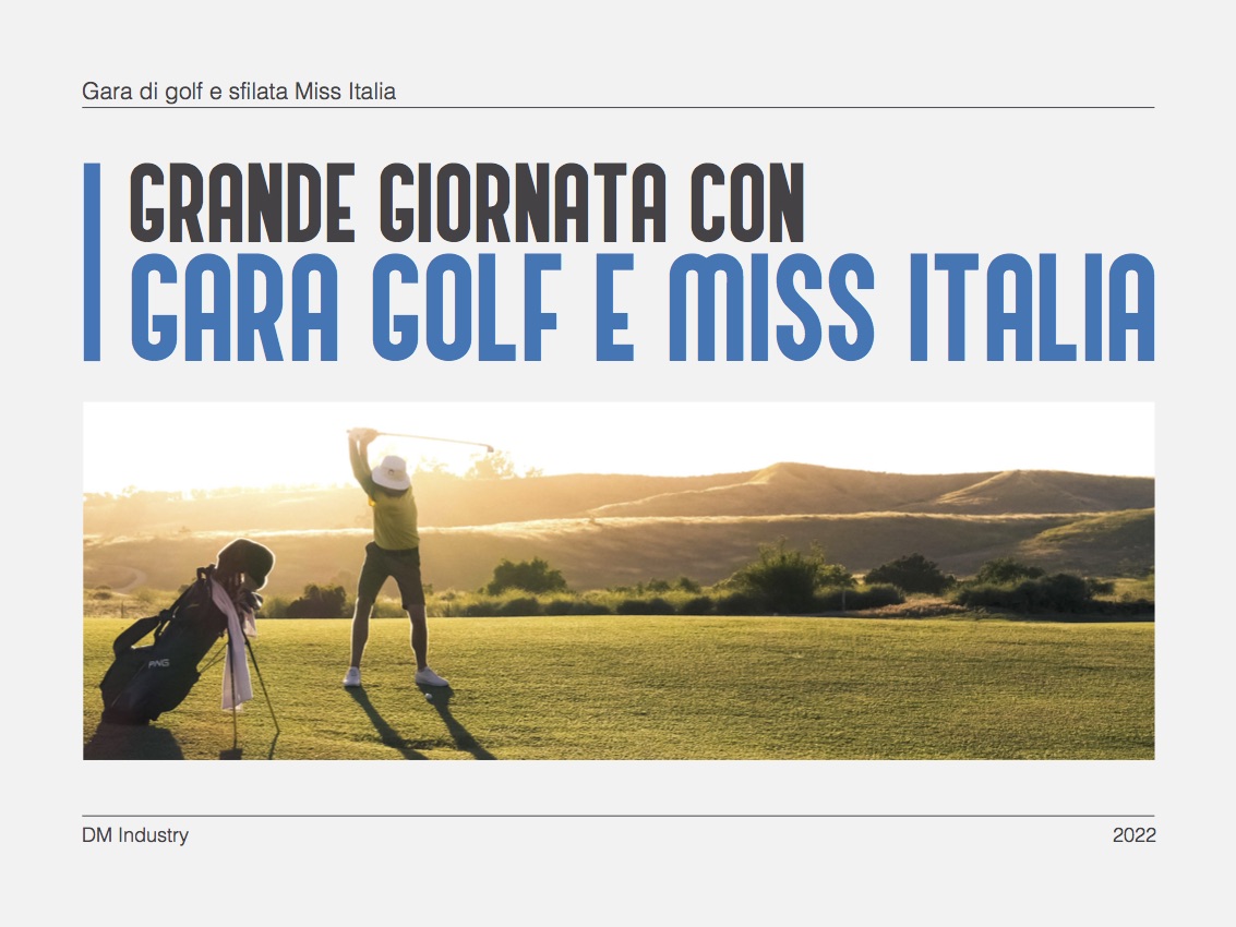Gara di Golf al Golf Club Rossera e Miss Italia